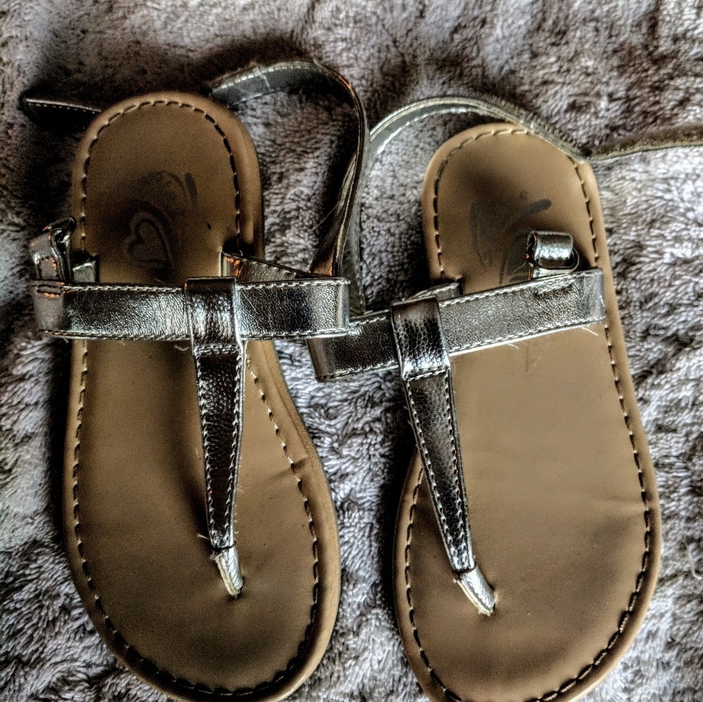 Toddler Girls Childrens Place Silver Sandal 8